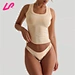 ribbed square neck tank